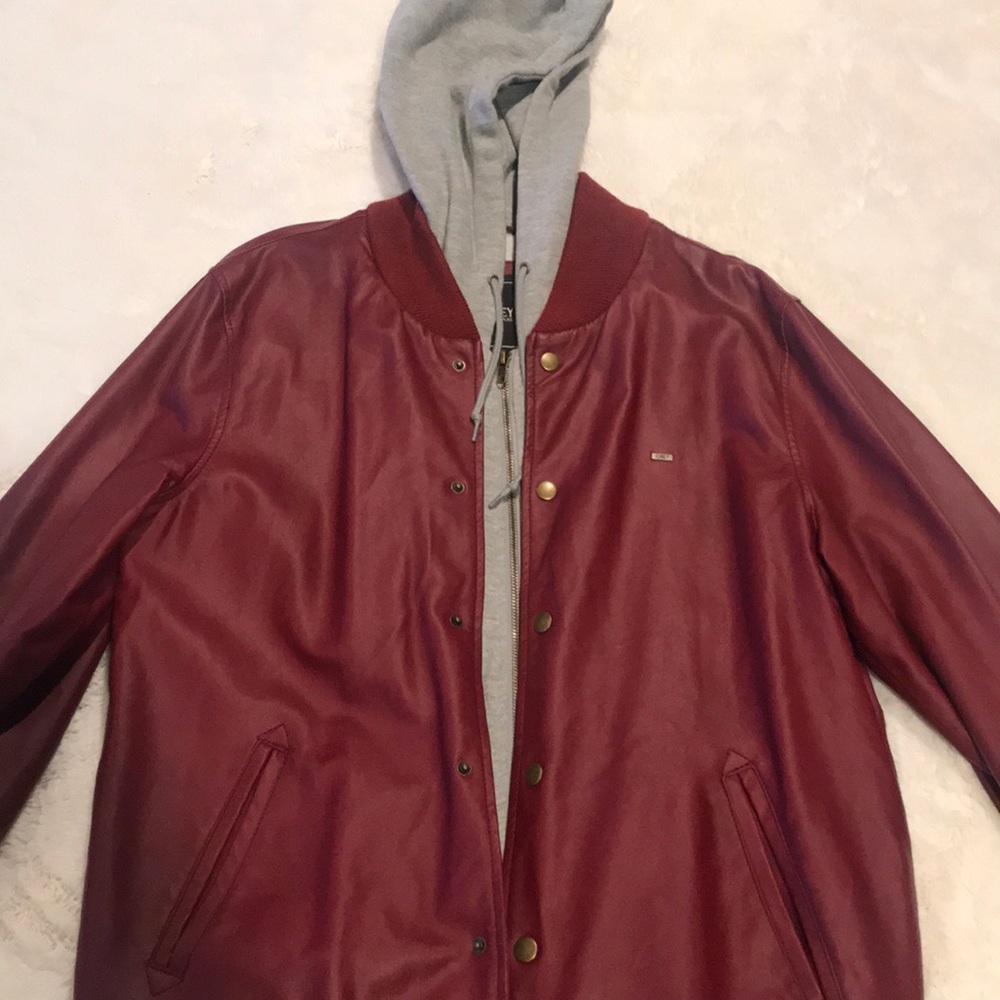 OBEY jacket with attached hoodie.